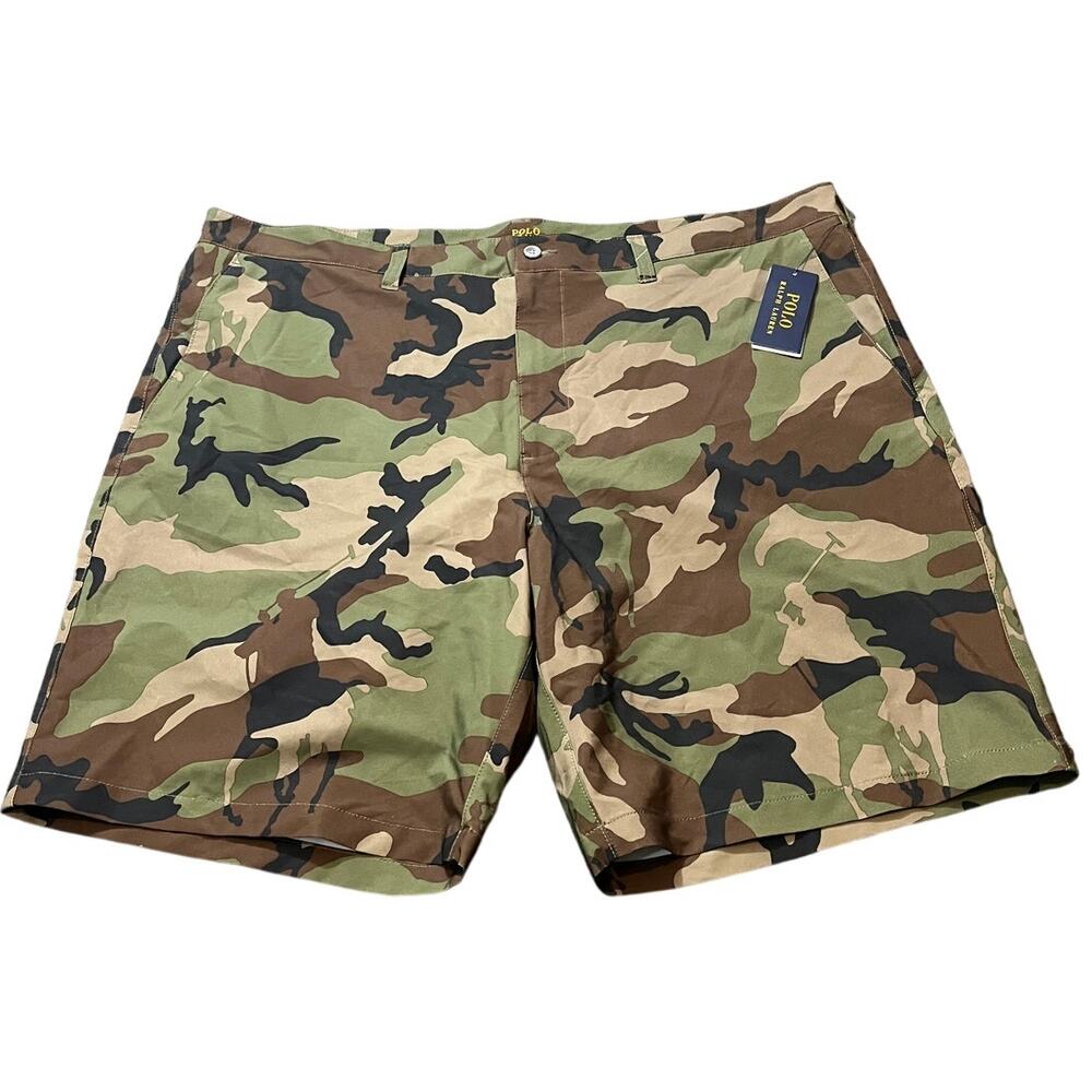 RALPH LAUREN POLO. BIG PONY CAMOULFLAGE SHORTS.